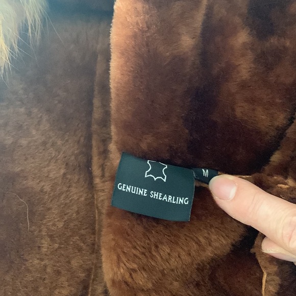 Genuine shearling Italian coat with  size m - Picture 5 of 5